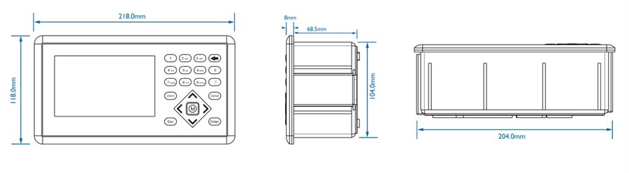 M04-6灌裝稱重儀表 稱重顯示器尺寸圖