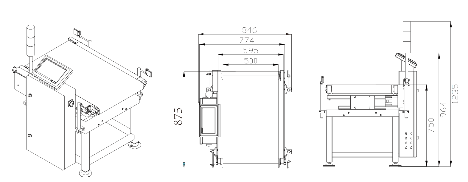 杰曼自動(dòng)稱(chēng)重秤，在線(xiàn)重量檢測(cè)機(jī)/剔除分選 CW-15K 稱(chēng)重精度高達(dá)±5g